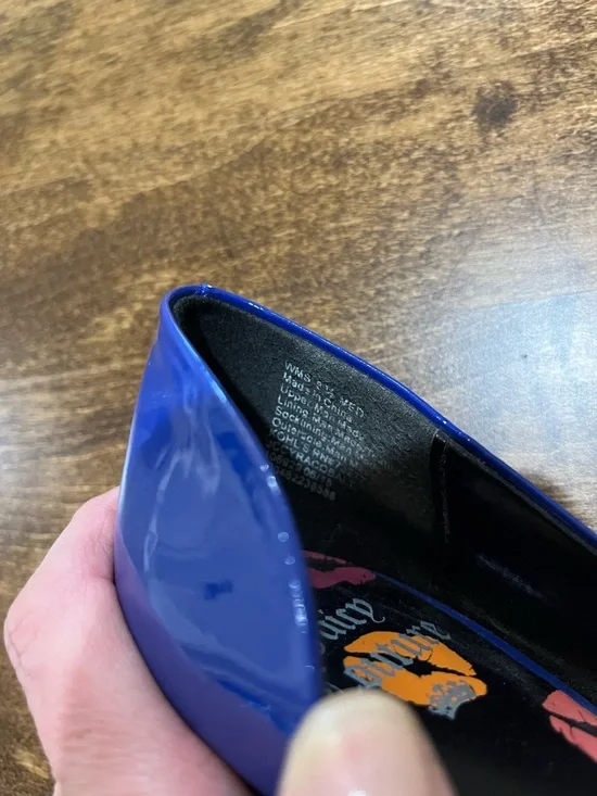 Juicy Couture Royal Blue Patent Pointed-Toe Stiletto Heels - Picture 5 of 5